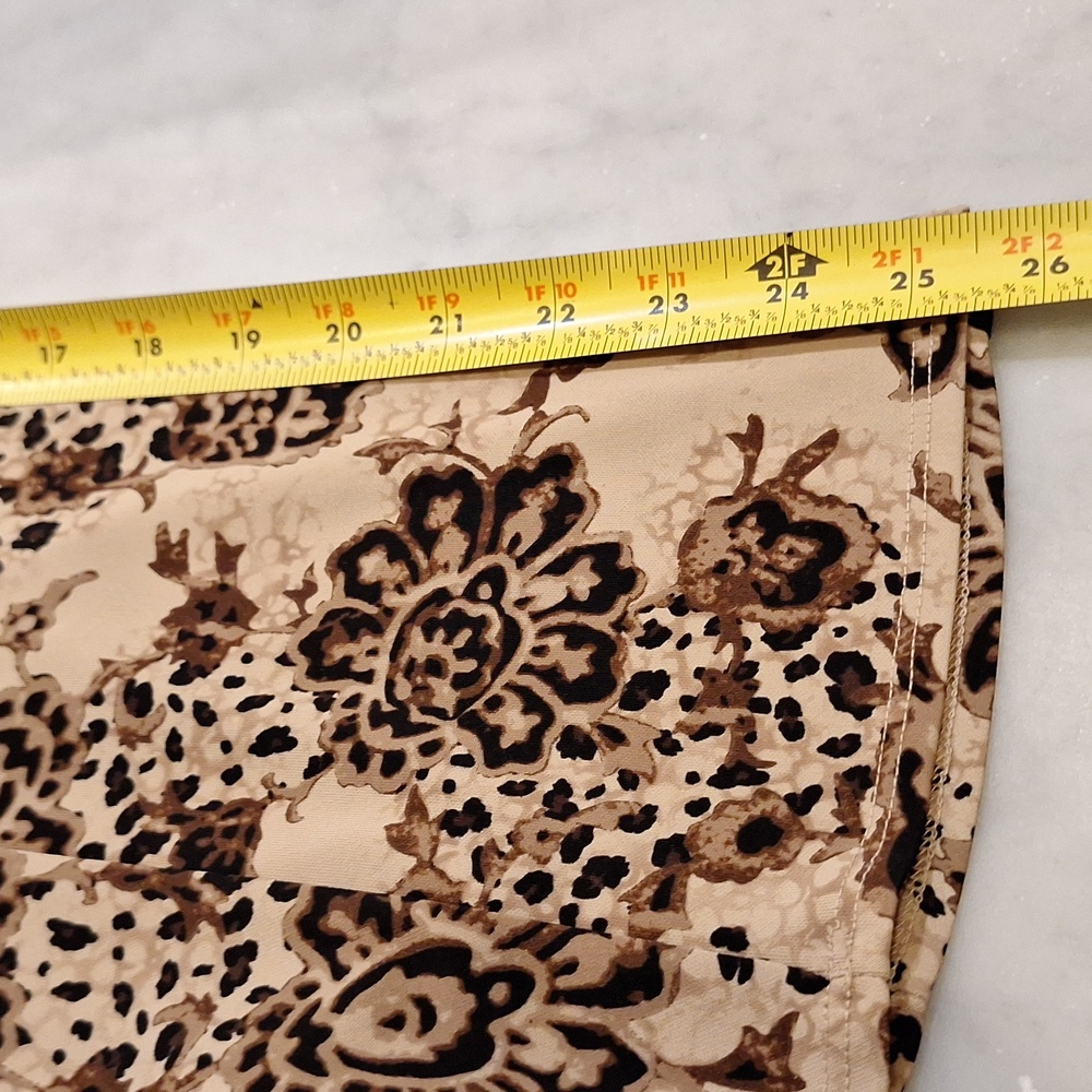 Midi Flare Leopard Paisley Floral Pull on Skirt Apostrophe Stretch Boho Cheetah - Picture 6 of 6